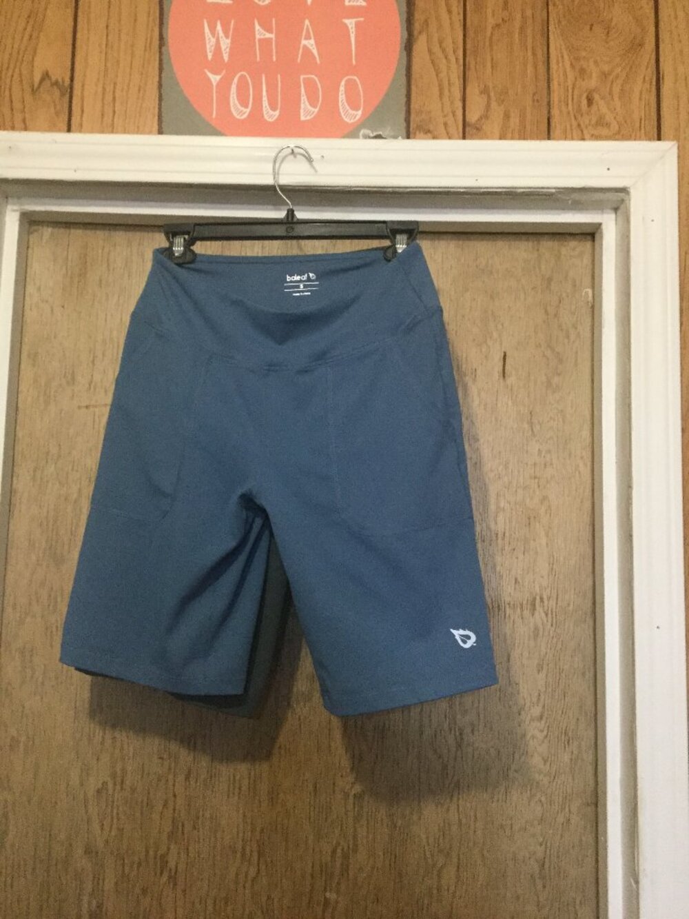 2 pairs of Baleaf shorts size small 1-blue 1-gray 13" waist and 10" inseam